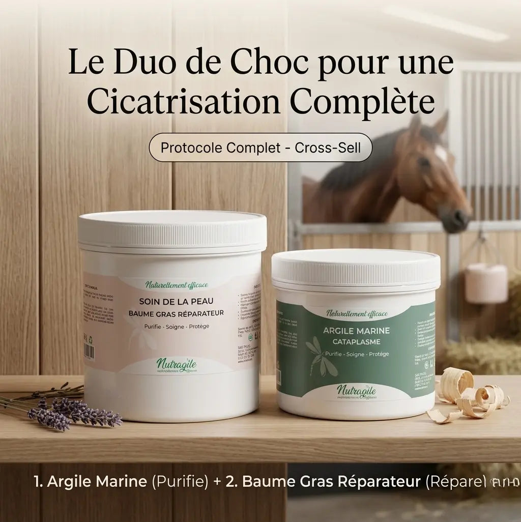 Pack soin peau cheval : Argile et Baume Gras Réparateur Nutragile.