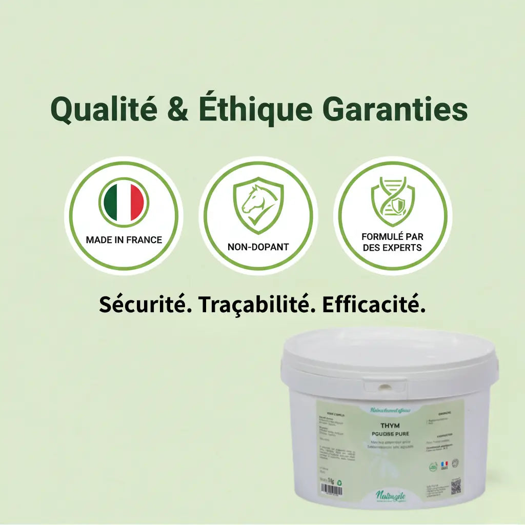 Poudre de thym pure Nutragile, complément naturel sans additifs.