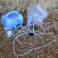 Nébuliseur pour cheval et poney de type horseneb complet avec masque, tubulures, chambres de nébulisation et filtres de rechange. Appareil servant au soin des chevaux souffrant d'allergies respiratoires ou d'emphysème 
