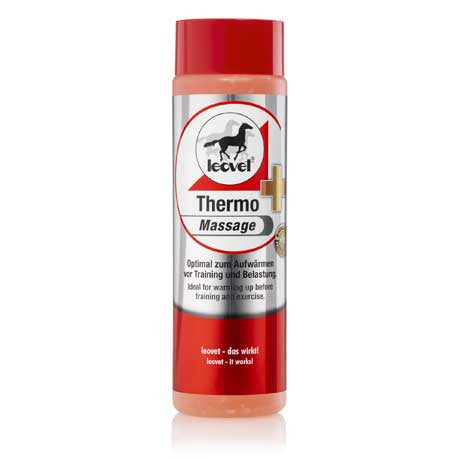 Flacon de 500ml de gel chauffant pour le cheval ou le poney particulièrement recommandé pour faciliter l’échauffement de la musculature du dos, notamment lors de sensibilité ou contracture